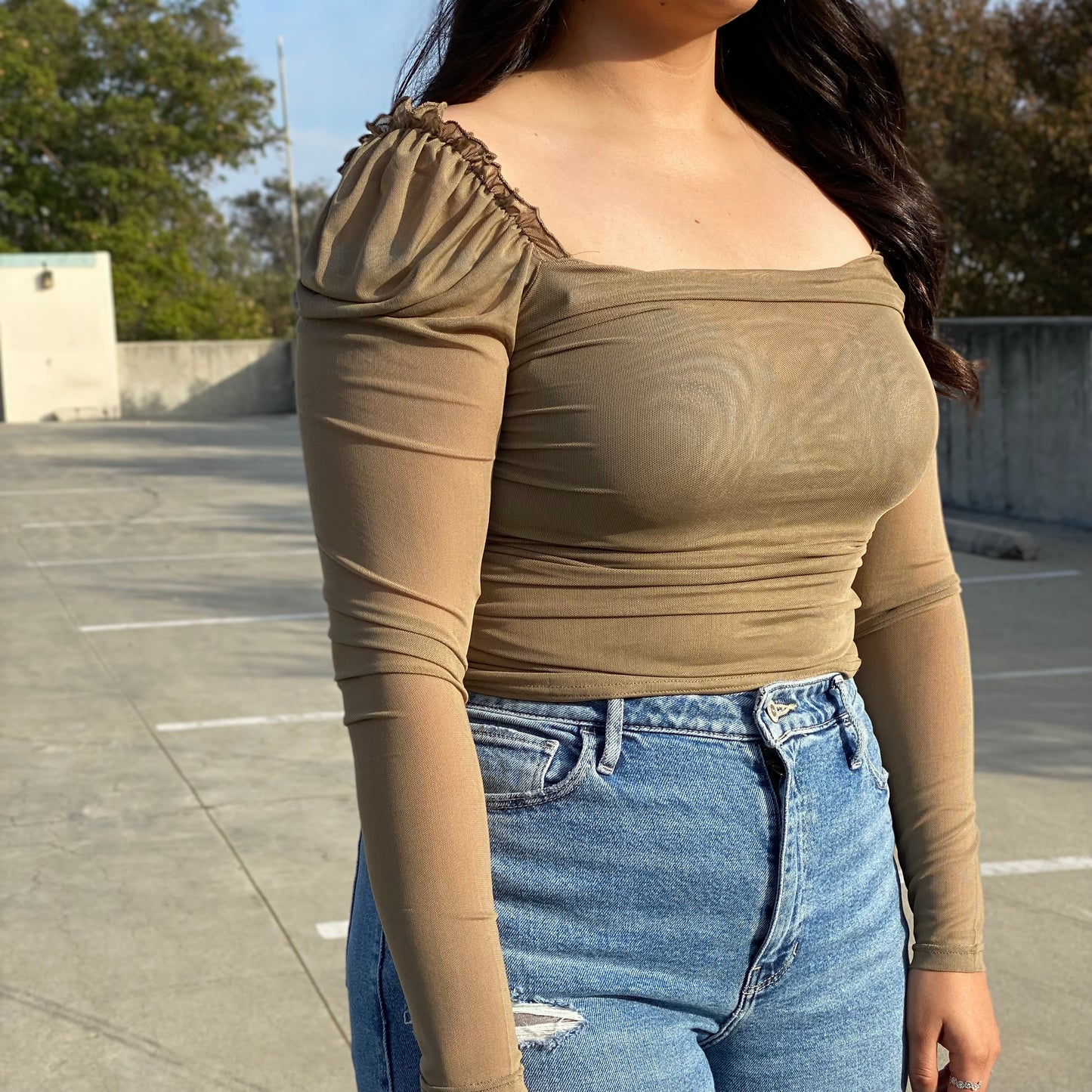 Kass Olive Top
